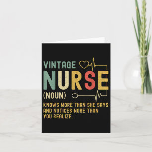 Vintage Nurse Definition Funny Registered Nursing  Card