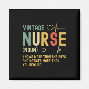 Vintage Nurse Definition Funny Registered Nursing Magnet