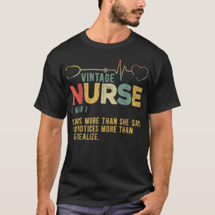 Vintage Nurse Definition Hospital Medical Register T-Shirt