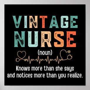 Vintage Nurse Definition Poster