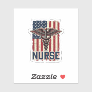 Vintage Nurse Flag Caduceus Back Design_1