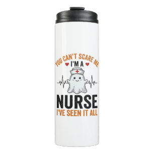 Vintage Nurse Ghost You Can’t Scare Me Thermal Tumbler