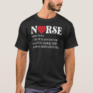 Vintage Nurse Noun Definition Knows More Than She  T-Shirt