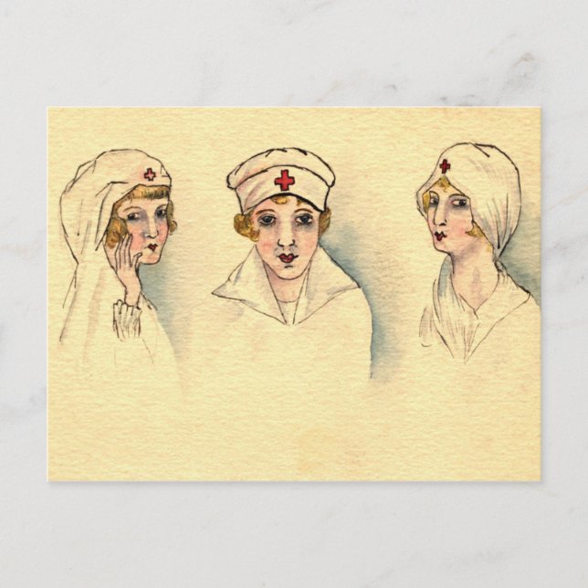 Vintage Nurse Postcard (Front)
