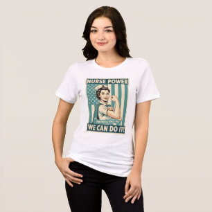 Vintage Nurse Poster T-Shirt Tri-Blend Shirt