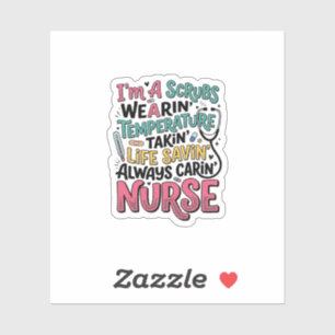 Vintage Nurse Scrubs Temperature Life Saving Shirt