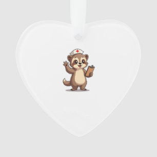 Vintage Nurse Sloth Cute Retro Medical Animal 2 Ornament