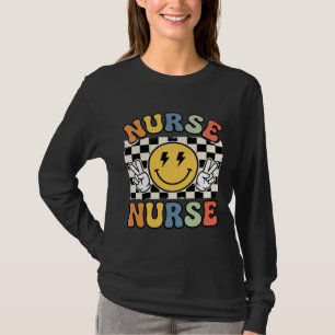 Vintage Nurse Smiley Chequerboard Shirt Design_1