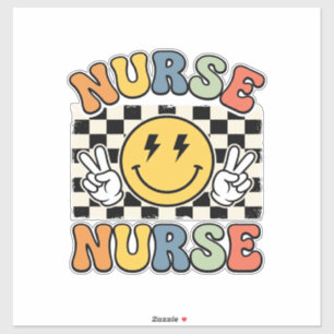 Vintage Nurse Smiley Chequerboard Shirt Design_1