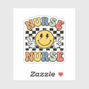 Vintage Nurse Smiley Chequerboard Shirt Design_1