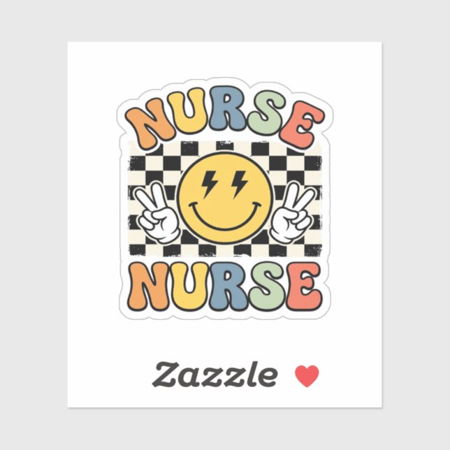 Vintage Nurse Smiley Chequerboard Shirt Design_1 (Sheet)