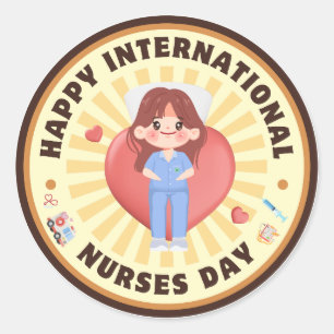 Vintage Nurse Sticker coffee & compassion