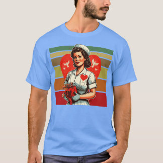 vintage nurse valentines day gift for girl nurse g T-Shirt