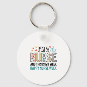 Vintage Nurse Week Appreciation Typography Shirt_1 Key Ring