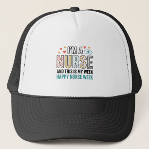 Vintage Nurse Week Appreciation Typography Shirt_1 Trucker Hat