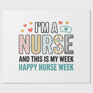 Vintage Nurse Week Appreciation Typography Shirt_1 Wrapping Paper