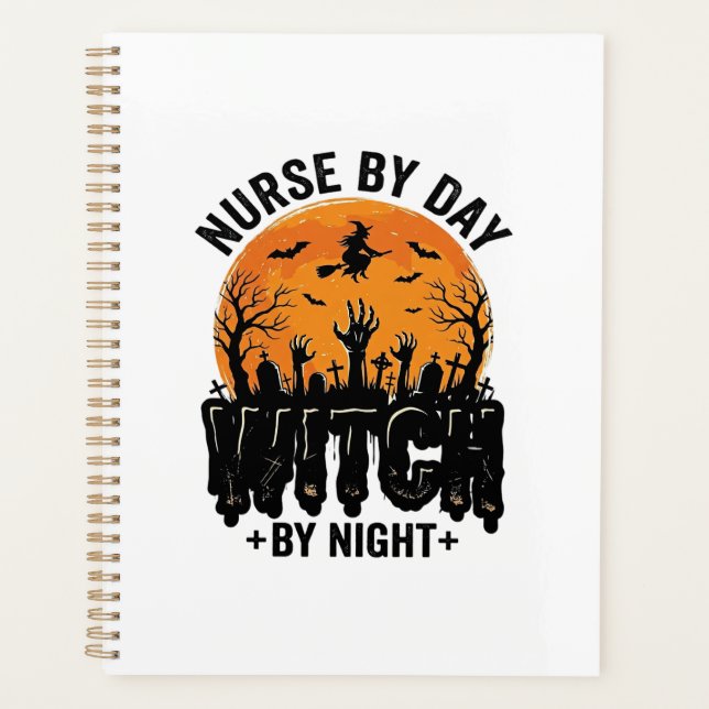 Vintage Nurse Witch Halloween Design_1 Planner (Front)