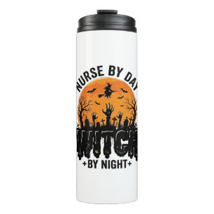Vintage Nurse Witch Halloween Design_1 Thermal Tumbler