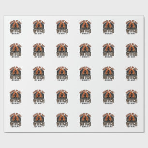 Vintage Nurse Witch Halloween Design_1 Wrapping Paper