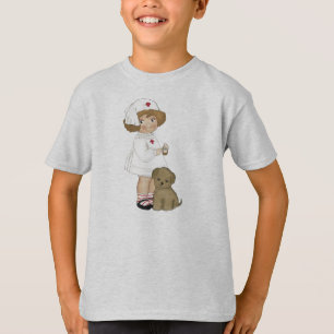 Vintage Nurse With Puppy T-shirts and Gifts