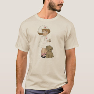 Vintage Nurse With Puppy T-shirts and Gifts