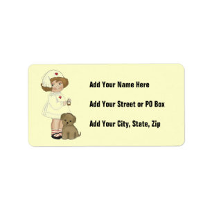 Vintage Nurse With Puppy T-shirts and Gifts Label