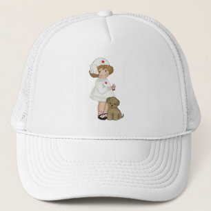 Vintage Nurse With Puppy T-shirts and Gifts Trucker Hat