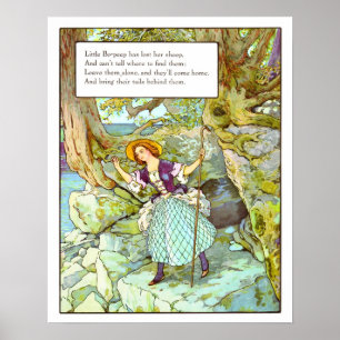 Vintage Nursery Print- Little Bo-Peep Poster