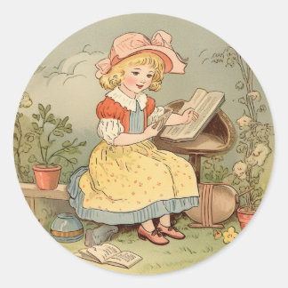 Vintage Nursery Rhyme Fairy Tale Themed Sticker