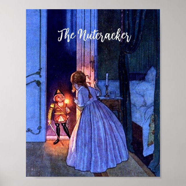 Vintage Nutcracker Art Nouveau Book Illustration P Poster (Front)