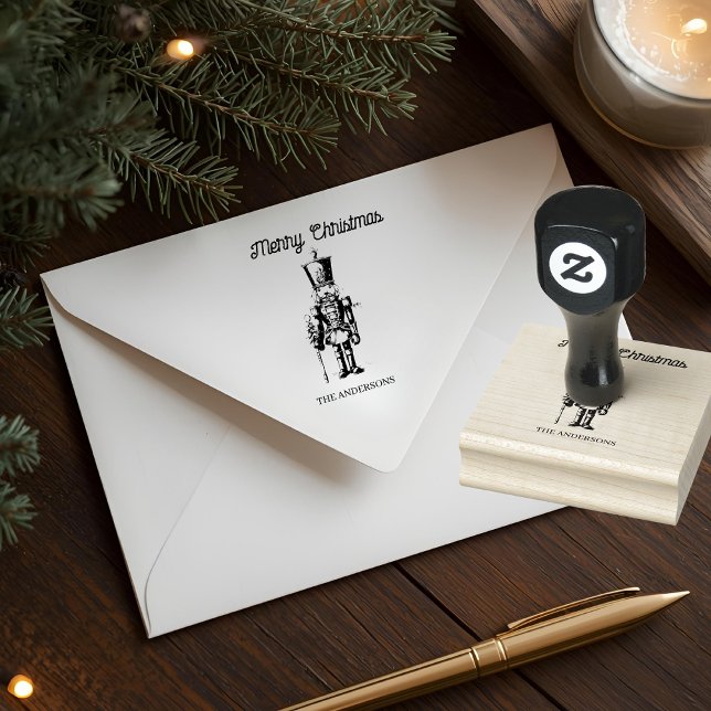 Vintage Nutcracker Merry Christmas Rubber Stamp (Creator Uploaded)