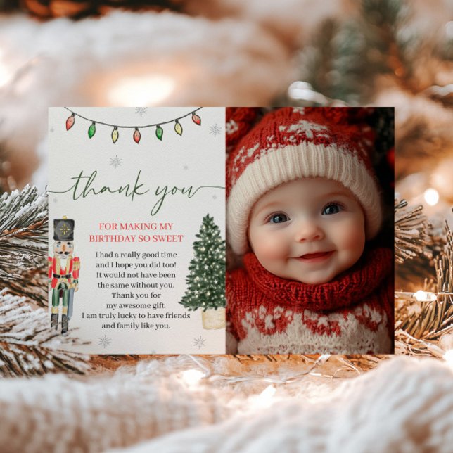 Vintage Nutcracker Photo Thank You Card (Creator Uploaded)