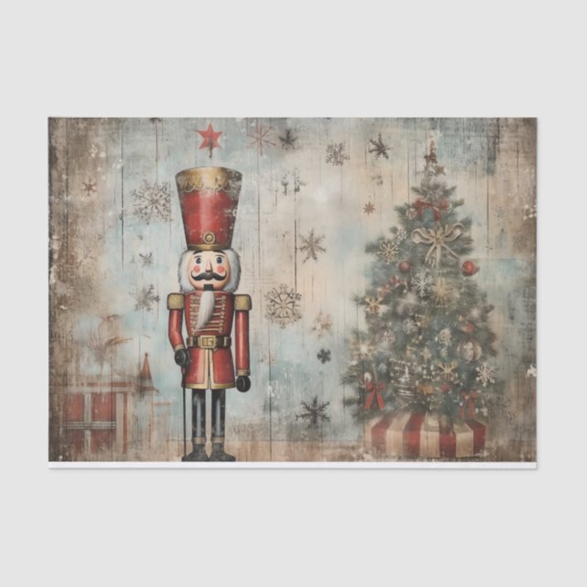Vintage Nutcracker Soldier  Tissue Paper (Front)