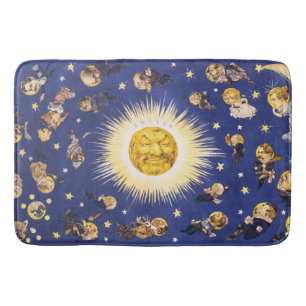 Vintage NY Solar System Political Satire 1898 Bath Mat