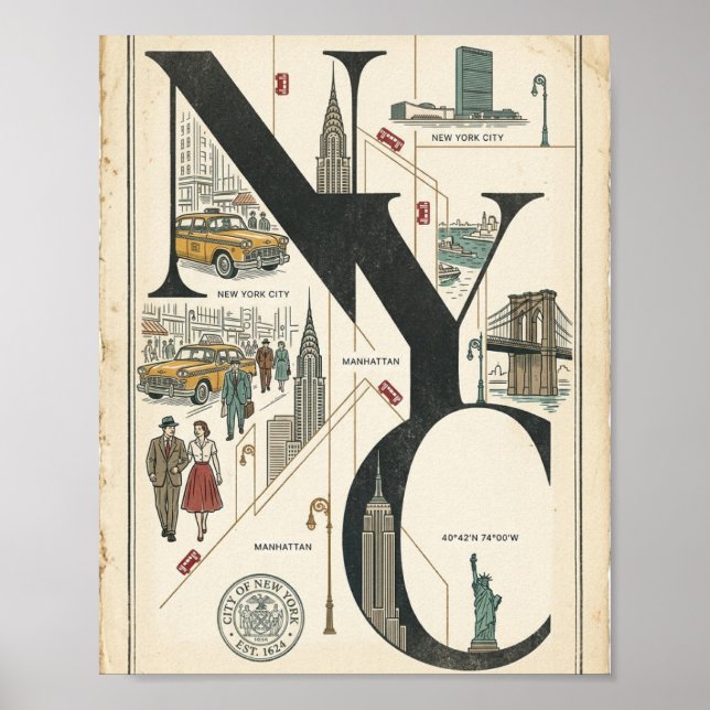 Vintage NYC Poster (Front)