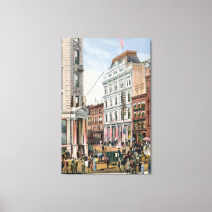 Vintage NYC Stock Exchange Illustration (1882) Canvas Print