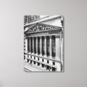 Vintage NYC Stock Exchange Photograph (1908) Canvas Print