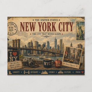 Vintage NYC Vacation Souvenir Postcard