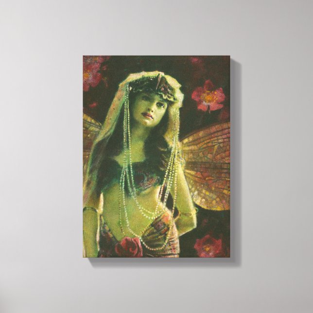 Vintage Nymph Wrapped Canvas Print (Front)