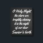 Vintage O Holy Night | Chalkboard Christmas Script Canvas Print<br><div class="desc">Vintage O Holy Night | Chalkboard Christmas Typography Script</div>