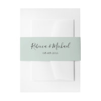 Vintage Oak Set Wedding Invitation Belly Band