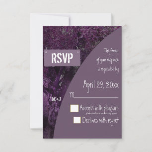 Vintage Oak Tree RSVP wedding Card