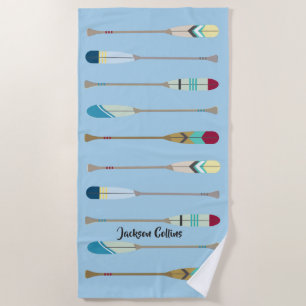 Vintage Oars Beach Towel