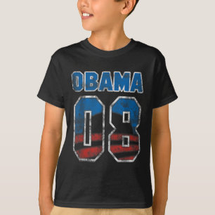 Vintage Obama 08 President Keepsake Throwback  T-Shirt