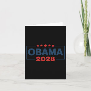 Vintage Obama 2028 Funny Political Patriotic Elect Card