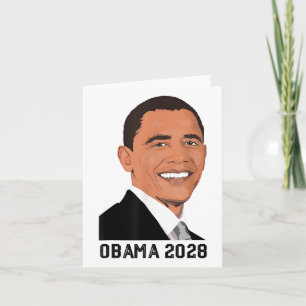 Vintage Obama 2028 Funny Political Patriotic Elect Card