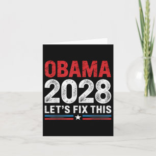 Vintage Obama 2028 Funny Political Patriotic Elect Card