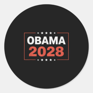 Vintage Obama 2028 Funny Political Patriotic Elect Classic Round Sticker