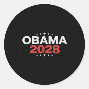 Vintage Obama 2028 Funny Political Patriotic Elect Classic Round Sticker