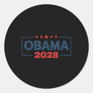 Vintage Obama 2028 Funny Political Patriotic Elect Classic Round Sticker